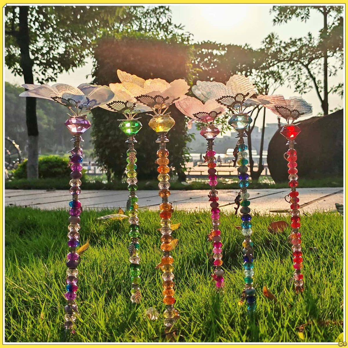ZSlactp nuts and rods secure the beaded stake construction