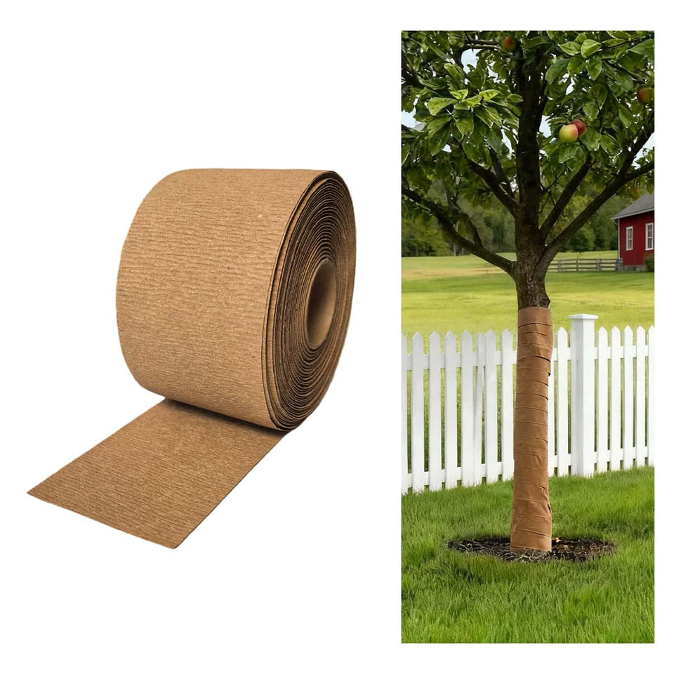 ZSlactp Tree Wrap protects bark from sunscald and winter chill on young trees