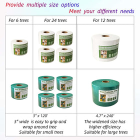 ZSlactp breathable nonwoven wrap conforms to irregular bark textures for a snug fit
