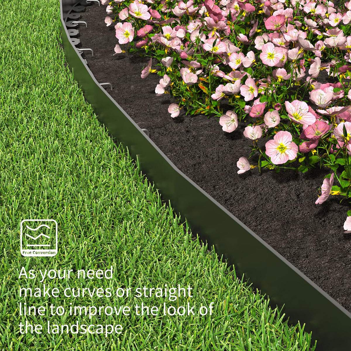 ZSLTLDU edging around pavers rocks trees and mulch creates clean lasting borders