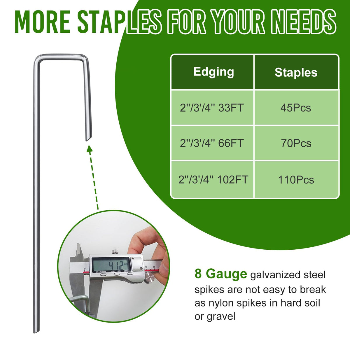 ZSLTLDU hammer included for quick edging installation and consistent stakes every time.