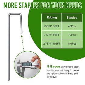 ZSLTLDU hammer included for quick edging installation and consistent stakes every time.