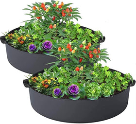 ZtohPyo 2-pack 15-gallon grow bags on balcony for vegetables, breathable design