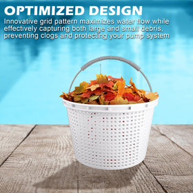ZTTM 8-inch skimmer basket is easy to remove and clean, saving time during maintenance.