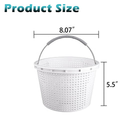 ZTTM pool skimmer basket with rubber grip eases handling during routine maintenance.