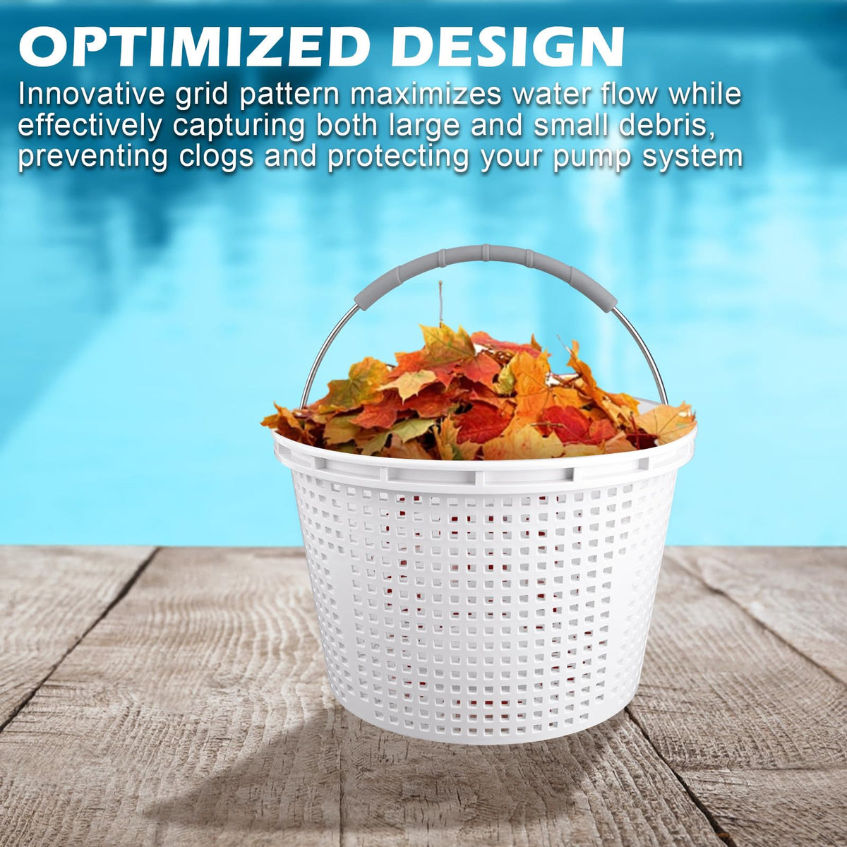 High-strength weighted ZTTM skimmer basket stays stable during skimming