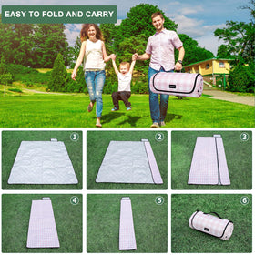 ZUBOND picnic blanket machine washable for easy cleaning after outings.