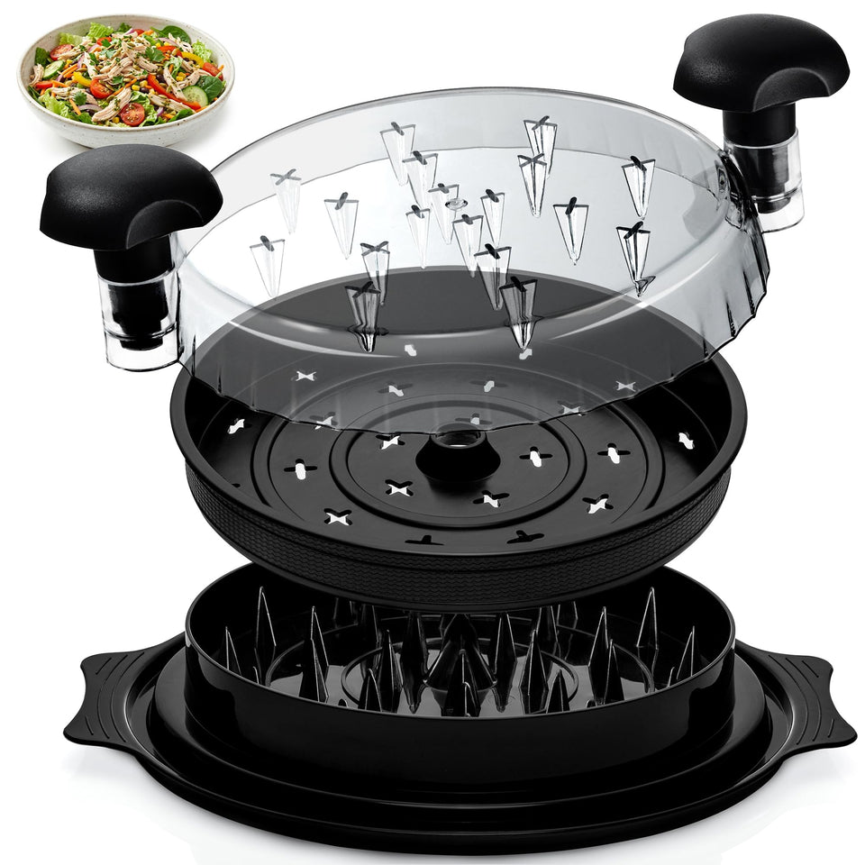 Zulay Kitchen chicken shredder tool in action for fast, even shredded meat.
