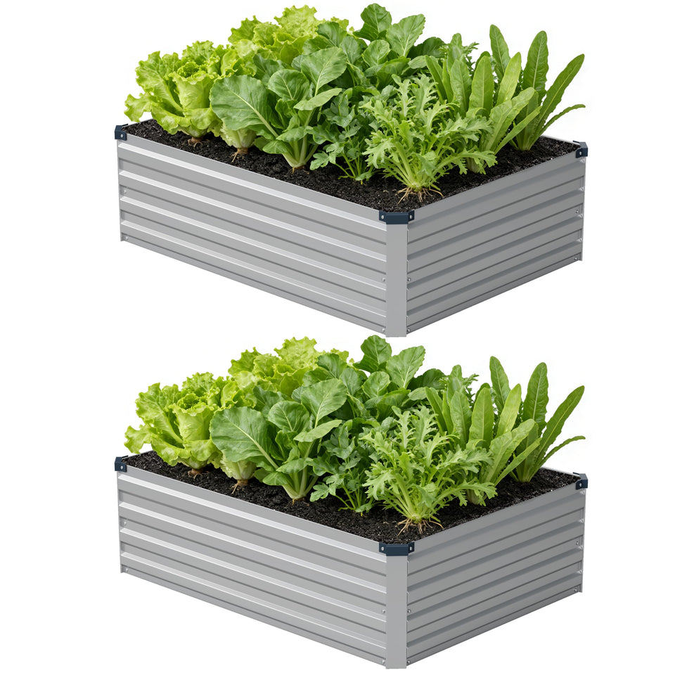 Zunatu galvanized raised bed setup for quick assembly and productive gardening