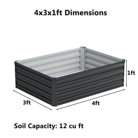 Zunatu outdoor planter box in black supports vegetables, flowers, and herbs.