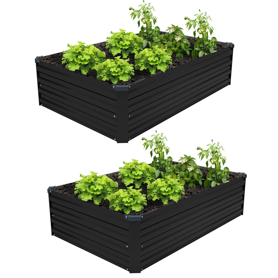 ZUNUDA galvanized raised bed two-piece assembly view