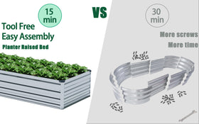 ZUNUDA expansive planting area fits vegetables, herbs, and flowers