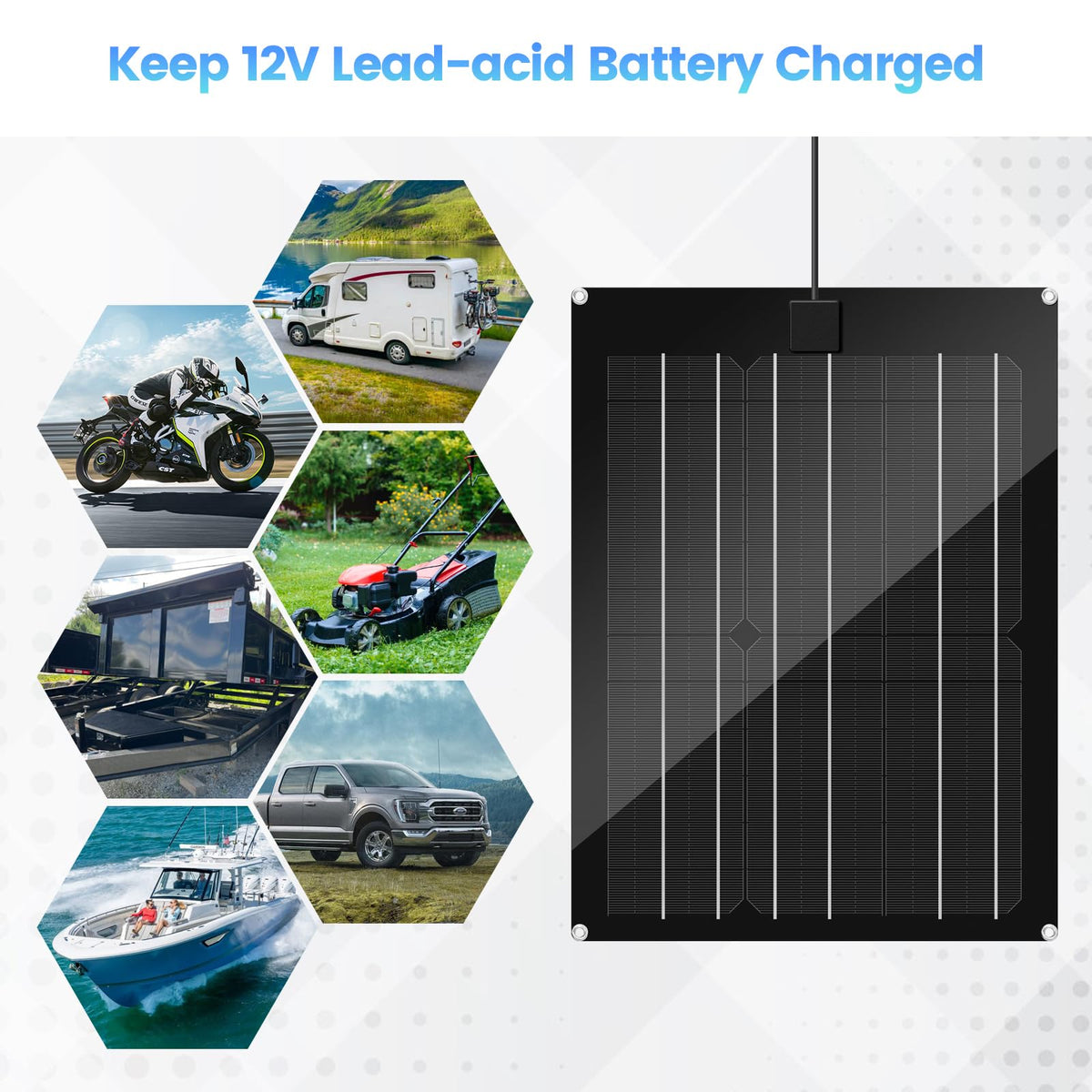 Zuomeng 12V lead-acid battery setup powering a trailer