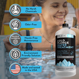 Zuprime crystal-clear cold plunge water maintains consistency