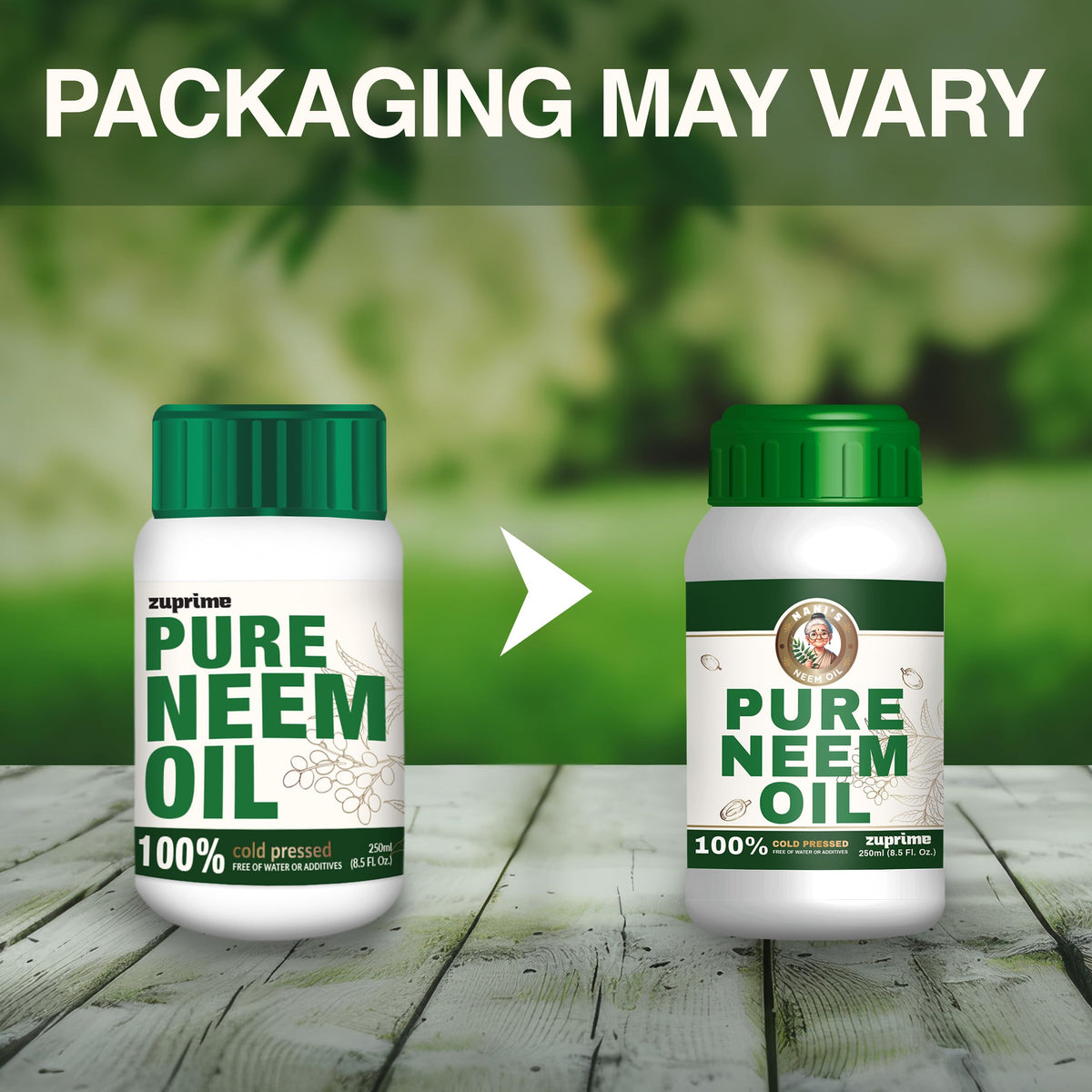 Zuprime Nani's Neem Oil garden setup showcases seasonal care options.