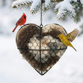 ZUZIF alpaca bird nesting heart provides natural insulation for eggs