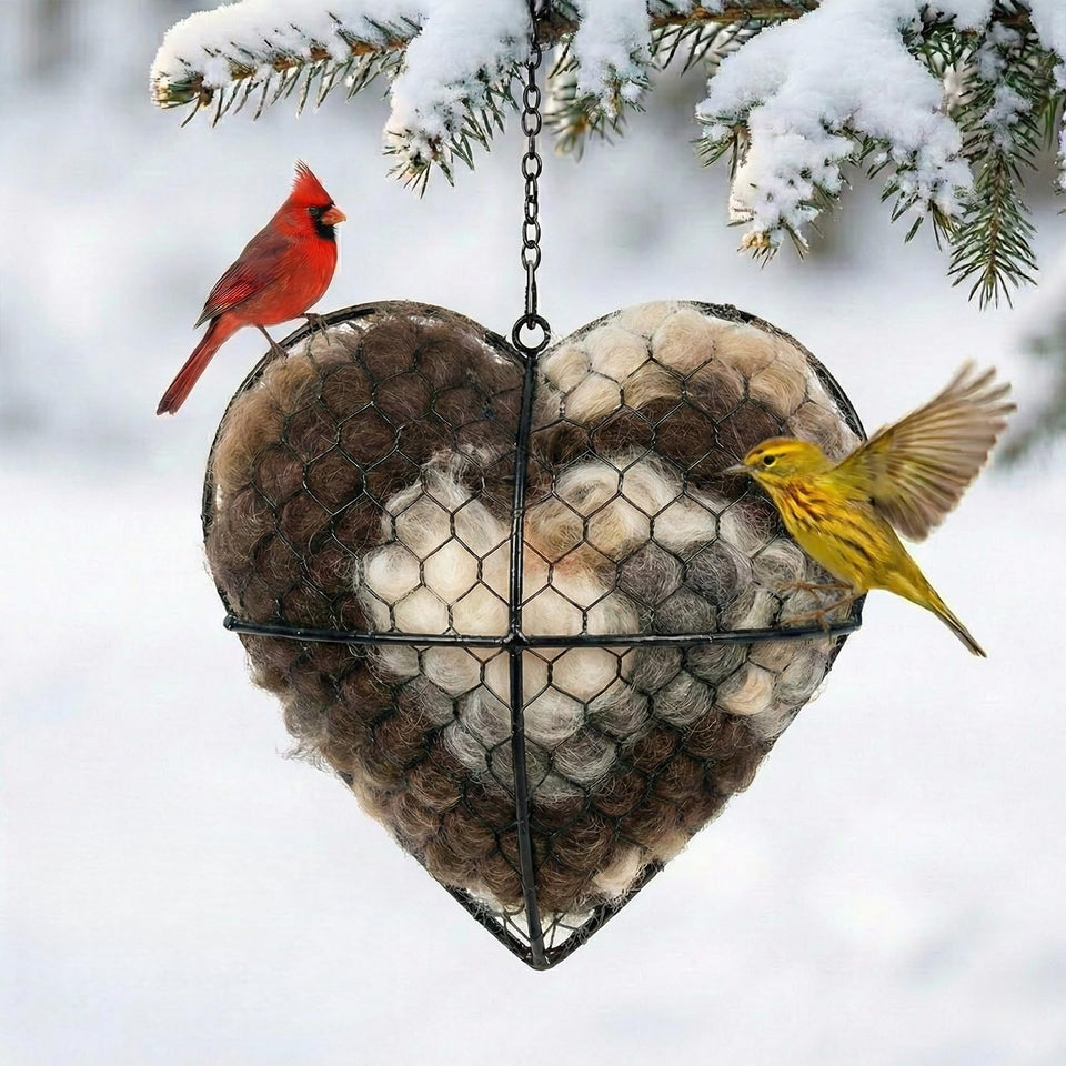 ZUZIF alpaca bird nesting heart provides natural insulation for eggs
