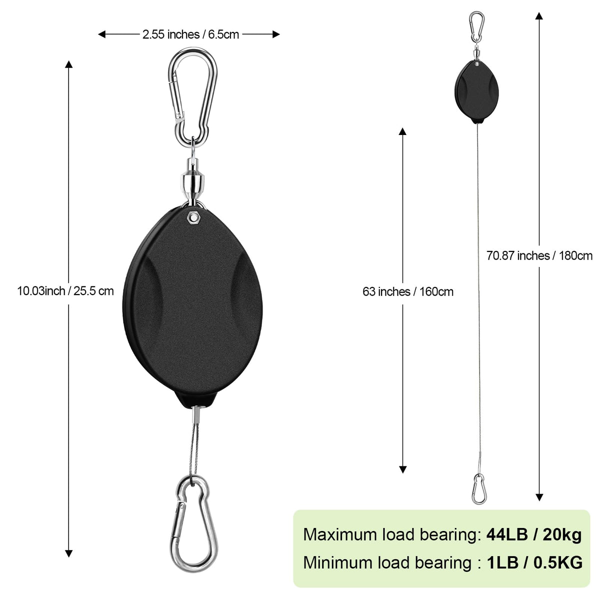 ZUZUAN anti-rotation design stabilizes rope in windy conditions