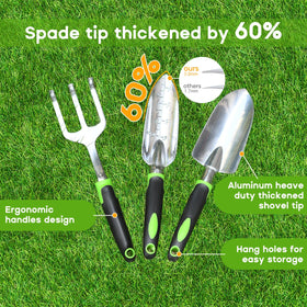 ZUZUAN transplant trowel with inch and cm scales for accurate transplanting.