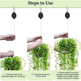ZUZUAN versatile garden hanging system for plants, feeders, and wind chimes