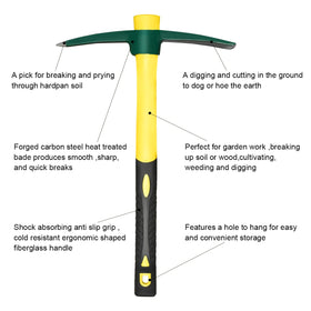 ZUZUAN plastic-coated fiberglass handle offers comfort and a secure grip.