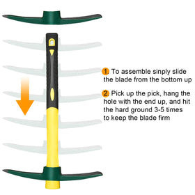 ZUZUAN weeding mattock blade ideal for breaking ground and trenching.