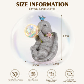 zuzuzen garden turtle statue waterproof resin withstands rain and sun