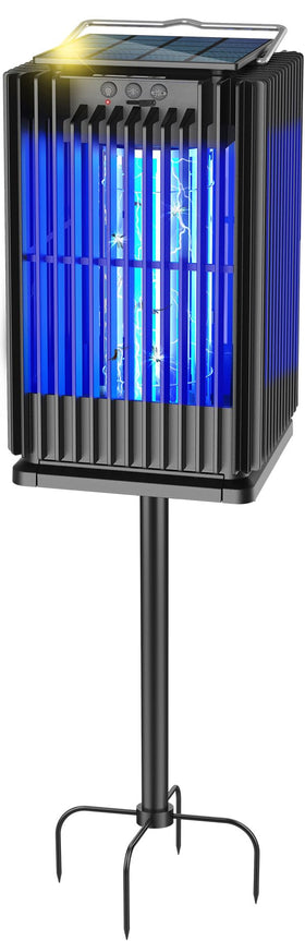 Zwiran solar bug zapper with ground bracket for quick outdoor setup