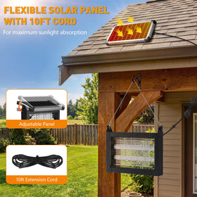 Zwiran Solar Bug Zapper IPX5 waterproof design works in rain or humidity