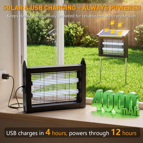 Zwiran Solar Bug Zapper safety grid protects fingers and pets during operation