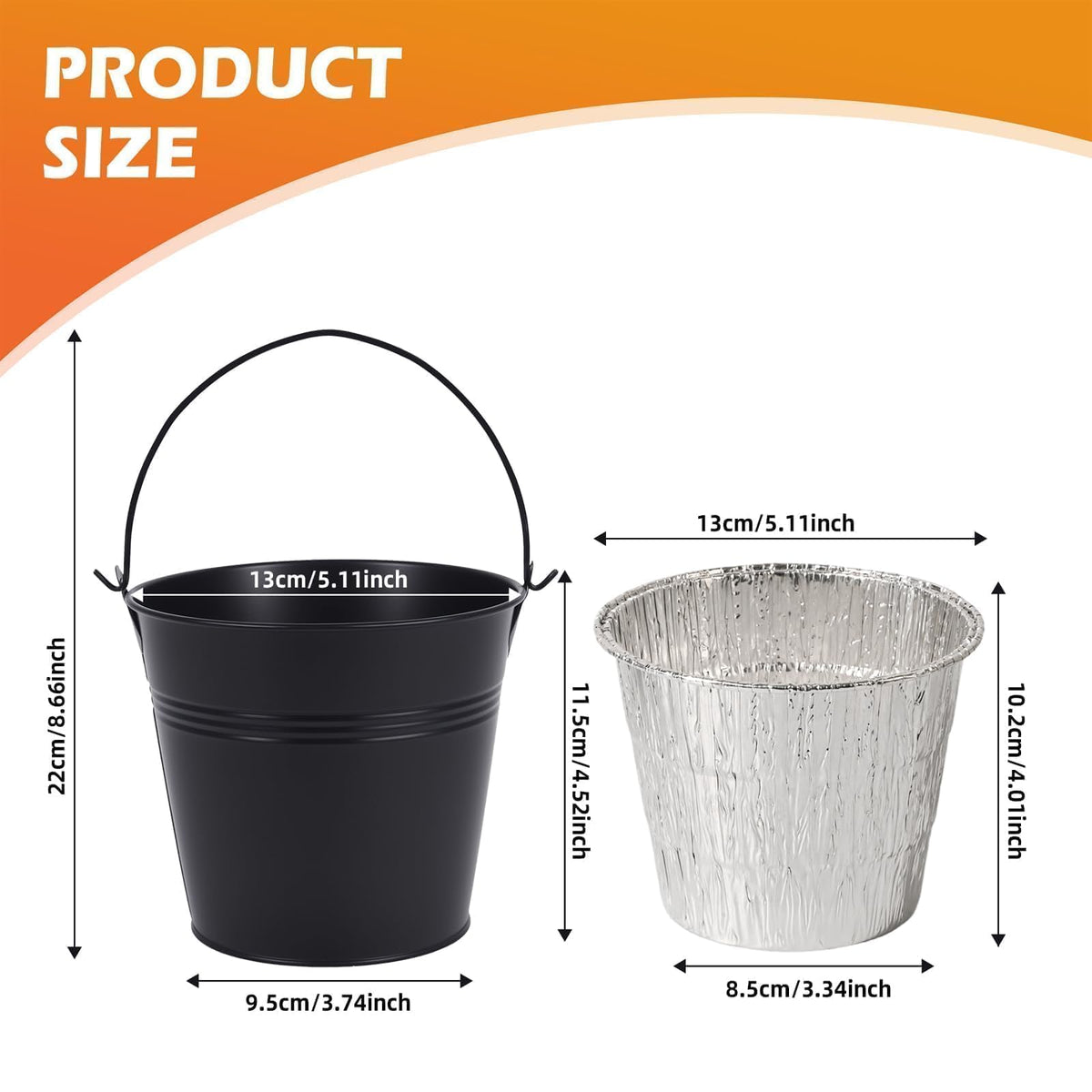 ZWYSLFCY black bucket with holder provides stable, heat-safe drip disposal.