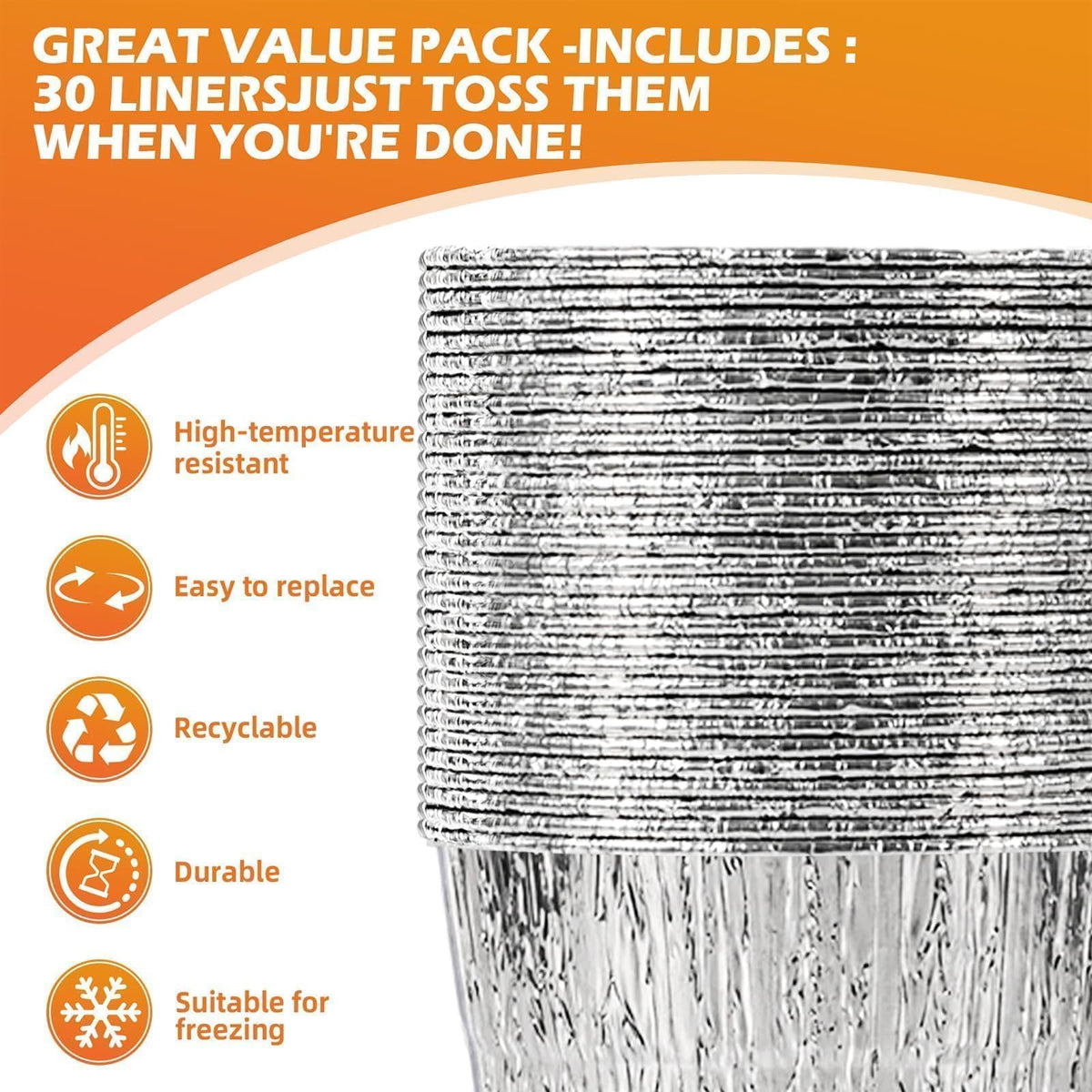 ZWYSLFCY easy-clean foil pan reduces scrubbing after grilling.