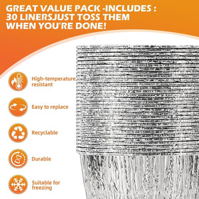 ZWYSLFCY easy-clean foil pan reduces scrubbing after grilling.