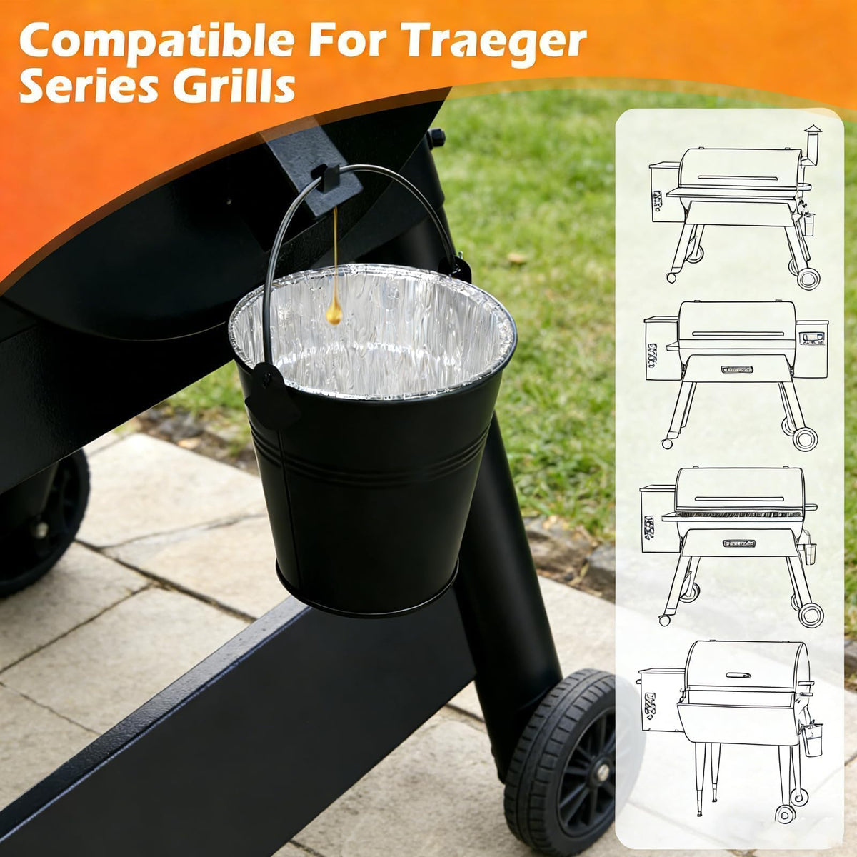 ZWYSLFCY Traeger Pro Series compatibility shows easy fit for grills.