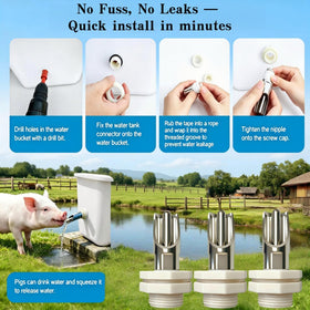 ZXFNNCY nipple drinker supports goats and pigs with smooth-mouth design.