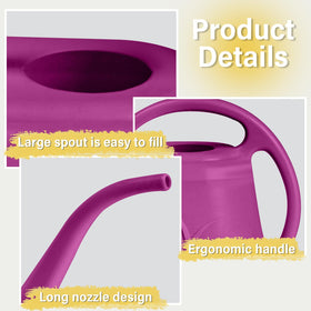 Thick plastic ZXJ watering can resists cracks for lasting use.