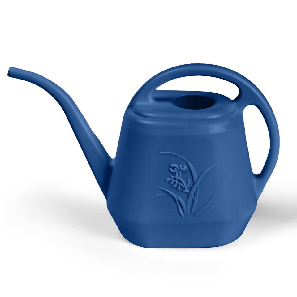 ZXJ plant watering can with blue long spout for precise root watering.