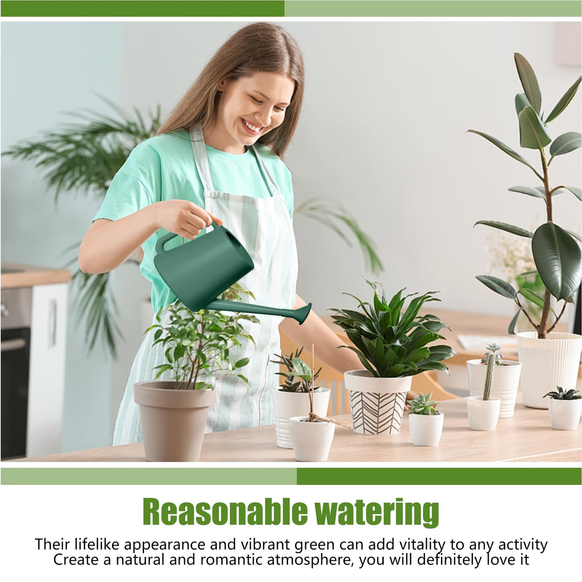 ZXJ 64oz capacity label on watering can for fewer refills