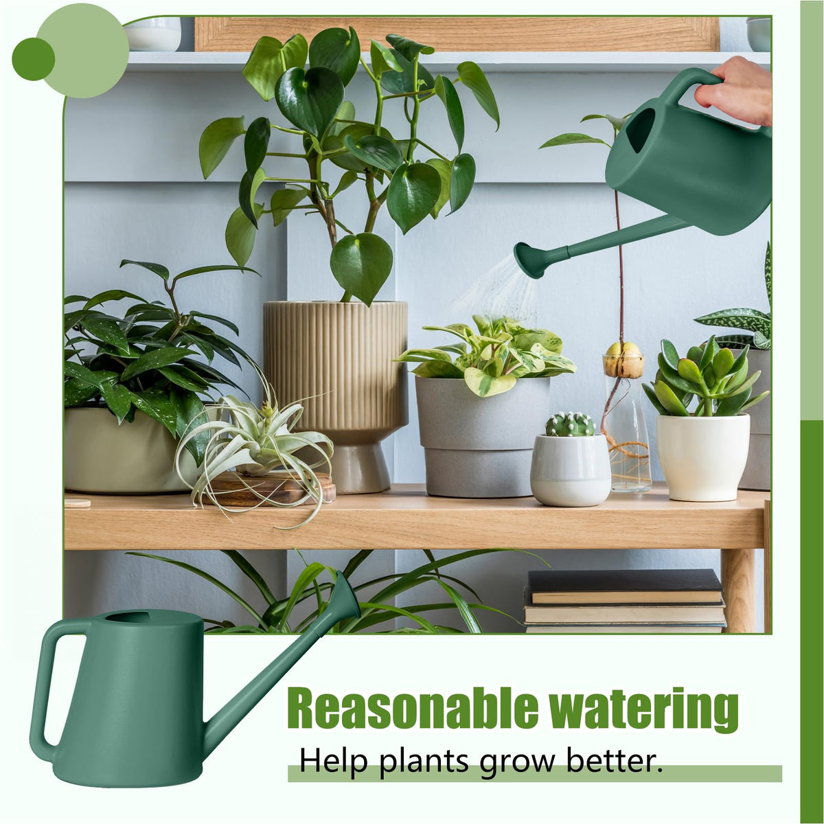 ZXJ watering can semi-open inlet for easy filling