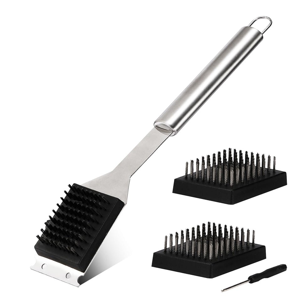 Zxmissu grill brush in action for fast cleaning of grime