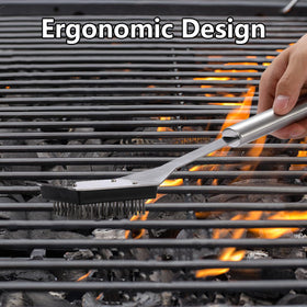 Zxmissu grill scraper edge removes stubborn residue from grates