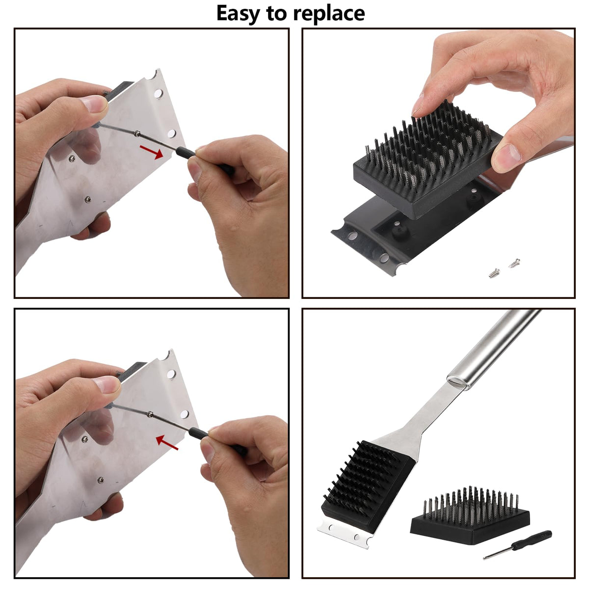 Zxmissu stainless steel handle provides durable, rust-resistant grip