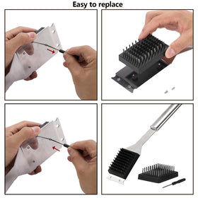 Zxmissu stainless steel handle provides durable, rust-resistant grip