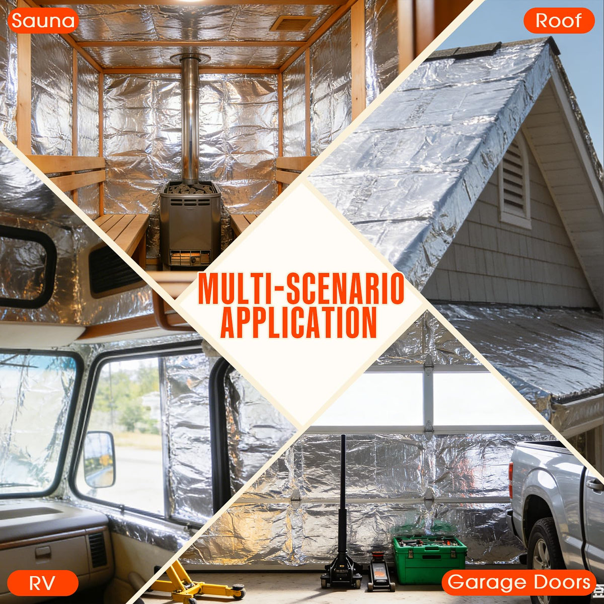 ZXQDRE multi-use barrier suitable for garages, attics, and crawl spaces.