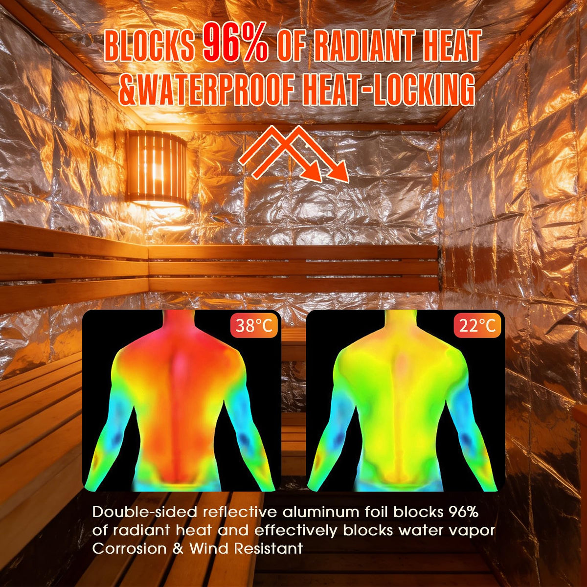 ZXQDRE reflective foil demonstrates heat reflection to save energy in enclosed spaces.