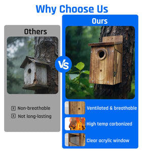 Zxweqr birdhouse in garden inviting wildlife and family moments