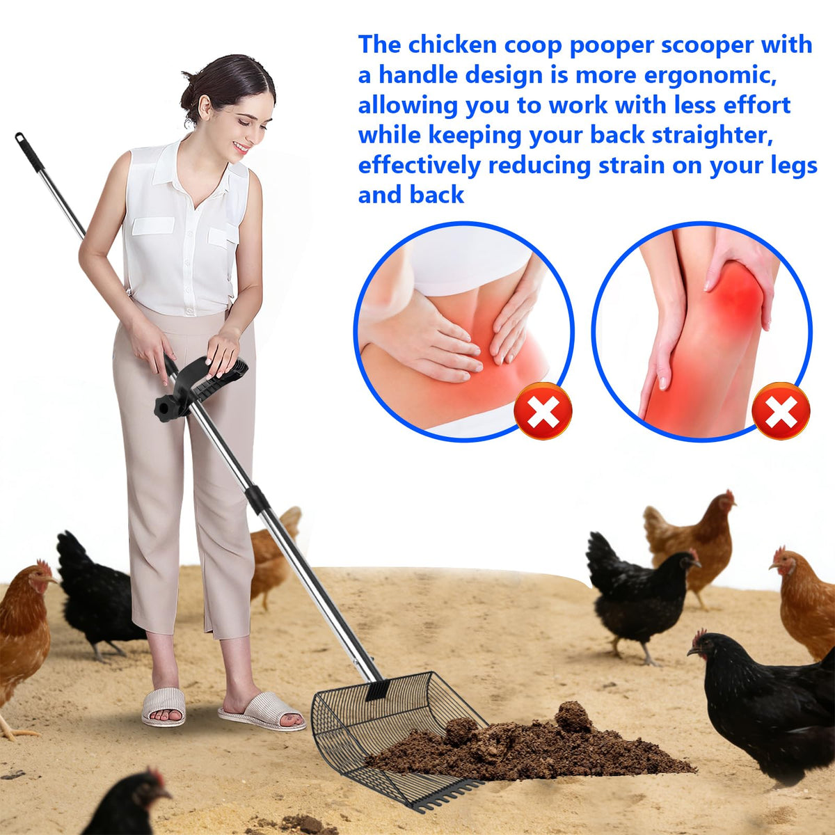 Zxweqr multi-purpose design cleans chicken houses, stables, rabbit hutches, and more
