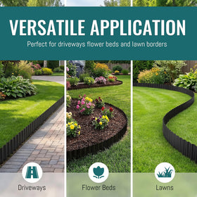 ZXZYHFTY versatile edging complements garden design with durability.