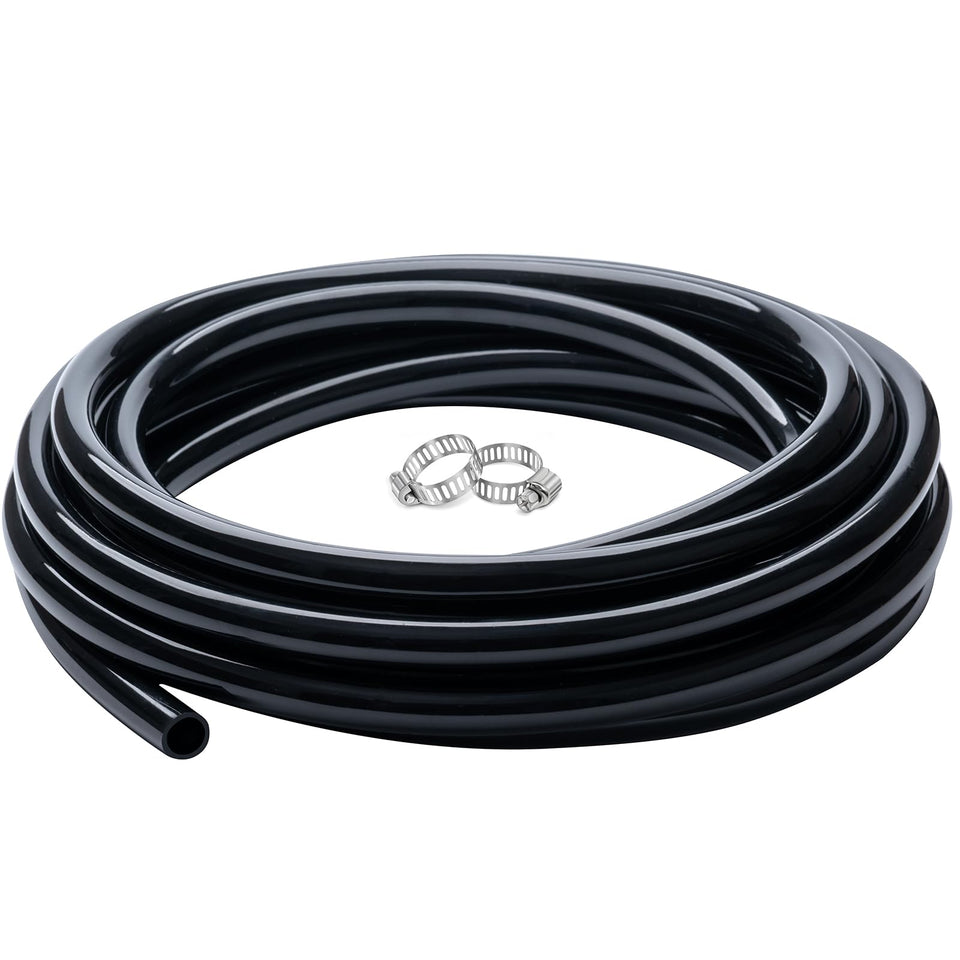 ZY-hosetube 3/4 inch ID 10 ft black vinyl tubing for flexible water transfer.