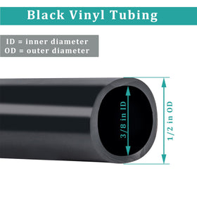 ZY-hosetube 10ft black PVC hose ideal for ponds and aquariums